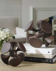 Balanced Harmony - Wooden Sculptures (Set of 2) - Dark Brown
