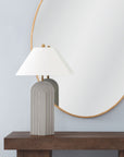 Witham - Table Lamp - Light Cement With Gold Highlights