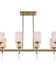 Awyr - 8 Light Linear Chandelier - Bronze