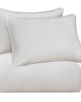 Verona Matelasse - King Duvet Cover Set Set of 3 - Vintage White
