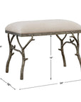 Lismore - Small Fabric Bench - Beige