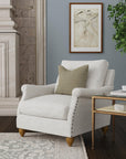 Veda - Fabric Chair With Nailhead Trim