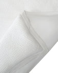 Stonewashed Cotton Waffle Weave - Queen Duvet Cover Set Set of 3 - White