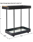 Vesper - Iron Bar Cart - Black / Brass