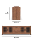 Lincoln - Large Entertainment Base - Warm Walnut