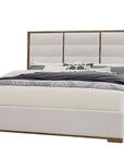 Crafted Oak - Upholstered Bed Headboard, Footboard With Rails