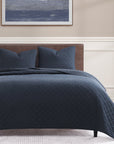 Cotton Comfort - King Quilt Set Set of 3 - Navy
