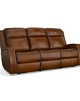 Mustang - Power Sofa With Power Headrest - Rust