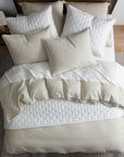 100% French Flax Linen - Queen Duvet Cover Set (Set of 3) - Natural