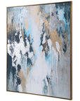 Stormy Seas - Seas Hand Painted Canvas - Blue