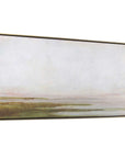 Hazy Lake - Framed Landscape Art - Gold / Gray / Green / Light Blue
