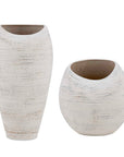 Inara - Indoor-Outdoor Vases (Set of 2) - White