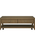 Reed - Rectangular Coffee Table With Casters - Driftwood Oak