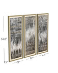Estatic Canvas Art Set of 3 - Dark Gray