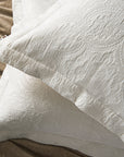Matelasse - Queen Duvet Cover Set Set of 3 - Ivory