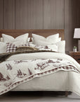 White Pine - Full/Queen Reversible Quilt Set (Set of 3) - White