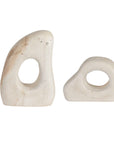 Stone Flow - Outdoor Sculptures (Set of 2) - Brown / White