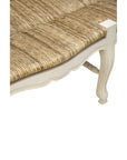French - Backless Settee - White / Light Brown