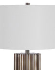 Khalio - Gun Metal Table Lamp - Dark Brown