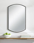 Shield - Shaped Iron Mirror - Black