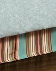 Serape - Queen Bed Skirt - Turquoise / Brown