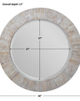 Repose - Round Mirror - Whitewash