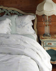 Rosaline - King Washed Linen Comforter Set Set of 3 - White