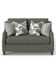 Gianna - Fabric Bench Loveseat With Nailhead Trim