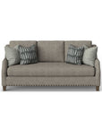 Gianna - Fabric Bench Sofa With Nailhead Trim