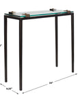 Averona - Glass Top Accent Table - Bronze