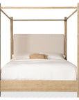 Retreat - Pole Rattan Upholstered Poster Bed With Canopy
