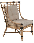 Golden Days - Rattan Chair With Leather Bindings
