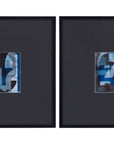 Leo I Framed Print - Black / Blue