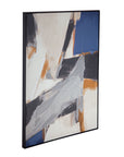 Denisa I Framed Canvas - Beige / Blue