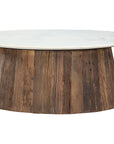 Opal - Coffee Table - Dark Brown / White