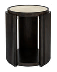 Rivera - End Table - Espresso Oak / Gold