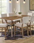 Millwork - Counter Chair Set of 2 - White / Light Brown