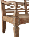 Antique - Plantation Grown Teak Bench - Dark Brown