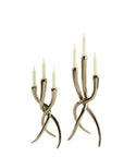 Ansley - Taper Candle Holder Set Set of 2 - Gold