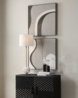 Joel - Modern Wood Wall Art (Set of 2) - Brown / Gray