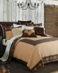 Rustic Star - Twin Star Ranch Reversible Quilt Set Set of 2 - Brown / Tan