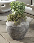 Echoes Of Time - Concrete Outdoor Planter - Dark Gray