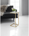 Melange - Holmes C-Shaped Accent Table - Gold