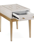 Perrine - Chairside Table - White / Gold