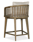 Surfrider - Sundance Barrel Back Counter Stool - Beige / Light Brown