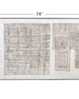 Counted Days Framed Canvas - Beige / White