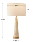 Perkins - Travertine Table Lamp - Brown