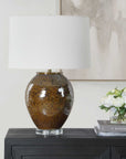 Rye - Glazed Table Lamp - Brown