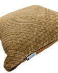 Genuine Leather - Woven Suede Lumbar Pillow - Butterscotch