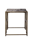 Sandra - End Table - Gray / Bronze